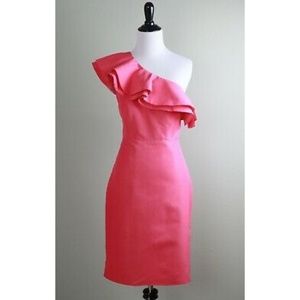 J.CREW NWT One Shoulder Ruffle Dress in Faille